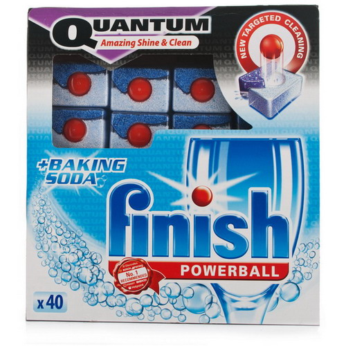 Viên rửa bát Finish quantum baking soda Hộp 48 Viên