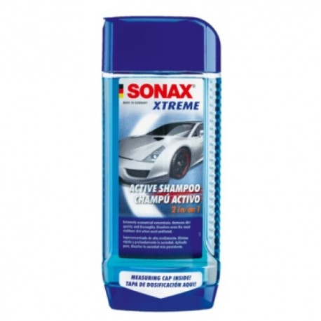 Nước rửa xe ô tô Sonax Dòng Sonax Xtreme 214200 Siêu tiết kiêm Active Shampoo 2 in 1 Dung tích 500 ml